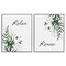 Stupell Industries Relax Renew Botanical Leaves 2pc Framed Giclee Set, design by Lettered and Lined